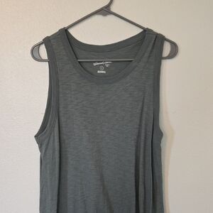 Universal Thread | Olive Green Cotton Tank Midi Dress Size Large